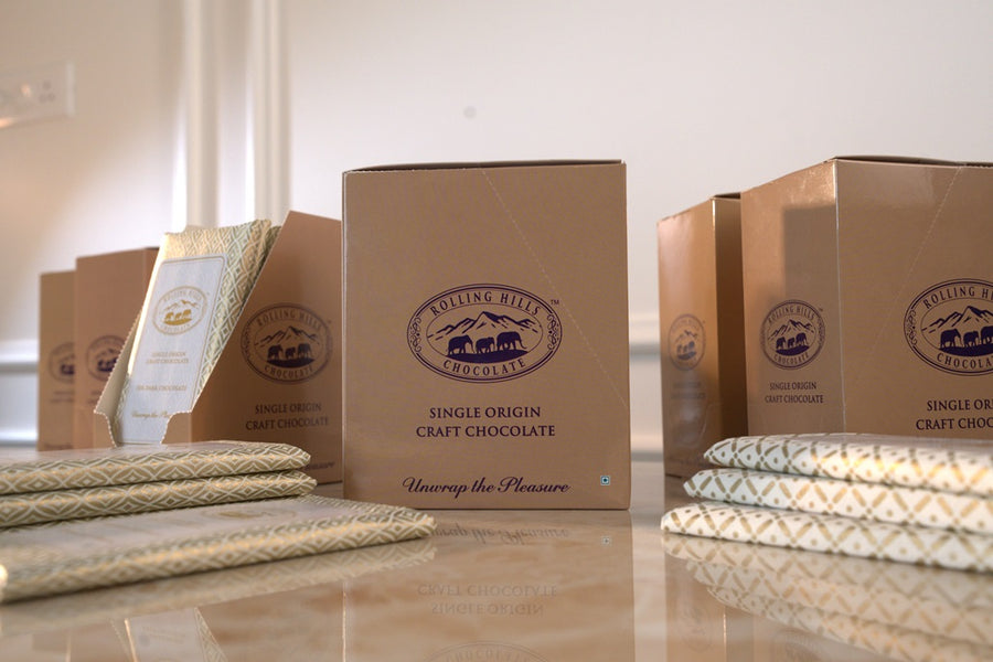 10 bar Dark Chocolate Combo Box (5 no. of. each 70% and  80% dark chocolate)