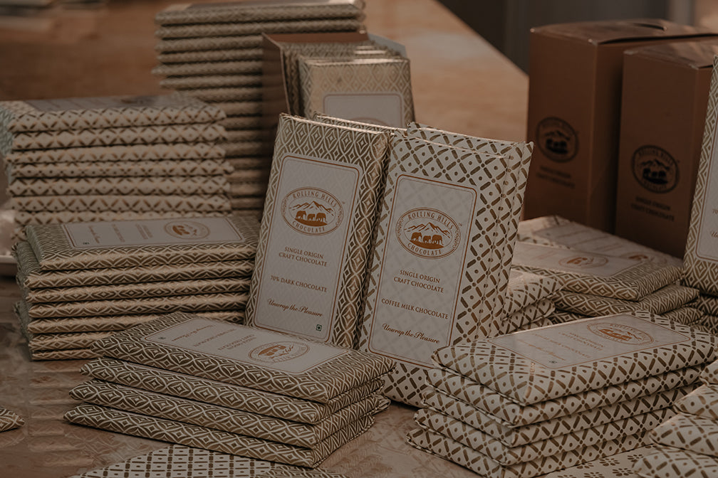 Rolling Hills premium chocolate packaging